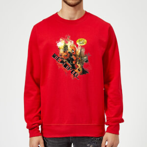 Marvel Deadpool Outta The Way Nerd Sweatshirt - Red