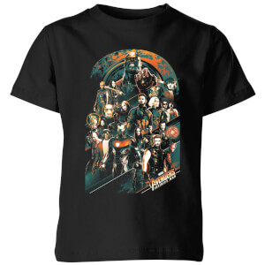Marvel Avengers Infinity War Team Kinder T-shirt - Zwart