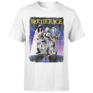 T-Shirt Homme Affiche Abîmée Beetlejuice - Blanc