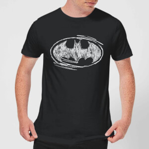 DC Comics Batman Sketch Logo T-Shirt - Black