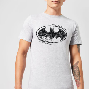 T-Shirt Homme Batman DC Comics - Croquis Logo - Gris