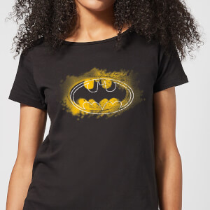 DC Comics Batman Spray Logo Women's T-Shirt - Black