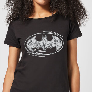 DC Comics Batman Sketch Logo Women's T-Shirt - Black