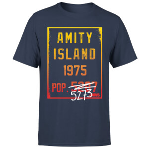 Camiseta Tiburón Población de Amity - Hombre - Azul marino