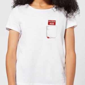 Shaun Of The Dead You've Got Red On You Pocket Women's T-Shirt - White