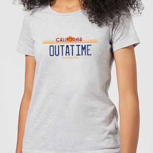 Back To The Future Outatime Plate Women's T-Shirt - Grey