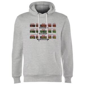 Back To The Future Destination Clock Hoodie - Grey