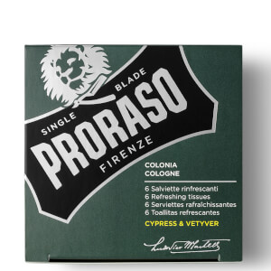 Pañuelos refrescantes de Proraso - Cypress and Vetyver (Paquete de 6)