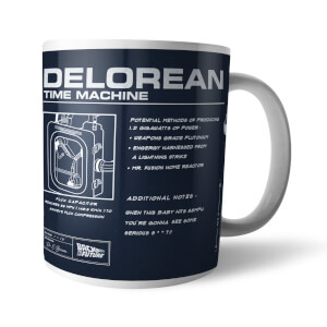 Back To The Future Delorean Schematic Mug