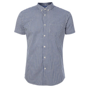Broken Standard Men's Montgomery Checked Shirt - Blue