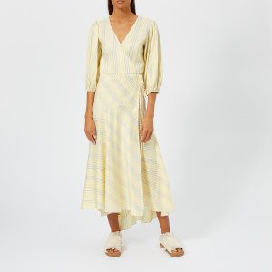 Ganni Women's Bergamot Silk Dress - Vanilla Ice