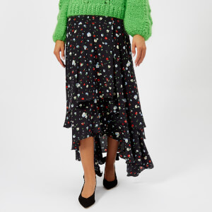 Ganni Women's Nolanna Silk Skirt - Black
