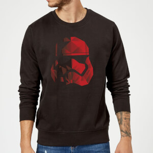 Sweat Homme Casque Stormtrooper Effet Cubiste - Star Wars - Noir