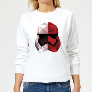 Star Wars Cubist Trooper Helmet White Women's Sweatshirt - White