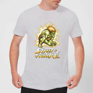 Street Fighter Blanka 16-bit Men's T-Shirt - Grey