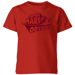 Nintendo Super Mario Odyssey Logo Kid's T-Shirt - Red