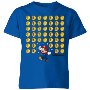 Nintendo Super Mario Coin Drop Kid's T-Shirt - Royal Blue
