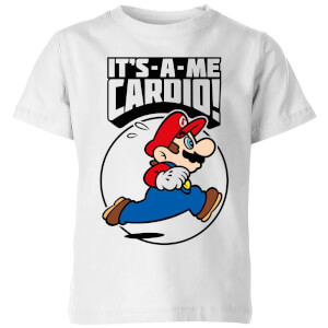 Nintendo Super Mario Cardio T-Shirt Kinder T-Shirt - Weiß