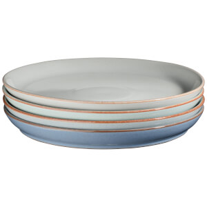 Denby Always Entertaining - Blues - 4 Piece Coupe Dinner Plate Set