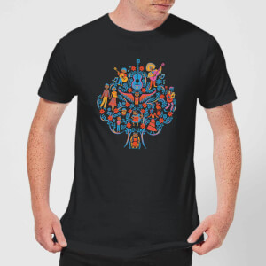 Coco Tree Pattern Men's T-Shirt - Black