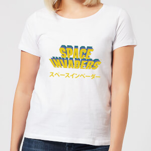 Space Invaders Japanese Dames T-shirt - Wit