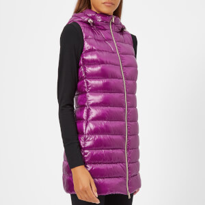 Herno Women's Woven Long Gilet - Violet