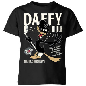 Looney Tunes Daffy Concert Kids' T-Shirt - Black