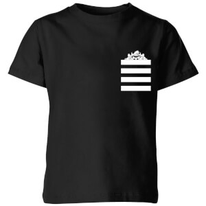 T-Shirt Enfant Taz Poche à Rayures Looney Tunes - Noir