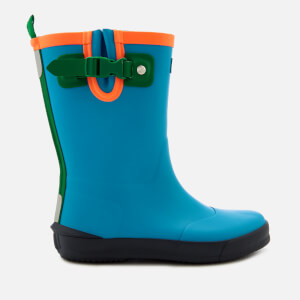 Hunter Kids' Davison Wellies - Twilight/Hyper Green/Navy