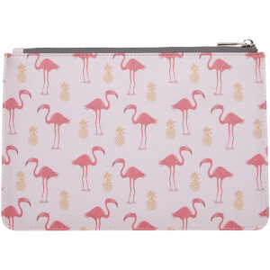 Fenella Smith Flamingo and Pineapple PU Clutch Bag