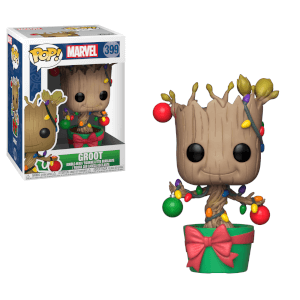 Marvel Holiday - Figura Pop! Vinyl Groot con Lucette e Addobbi