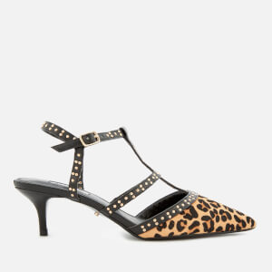 Dune Women's Cristyn T Bar Pony Court Shoes - Leopard