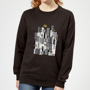 The Incredibles 2 Skyline Women's Sweatshirt - Black