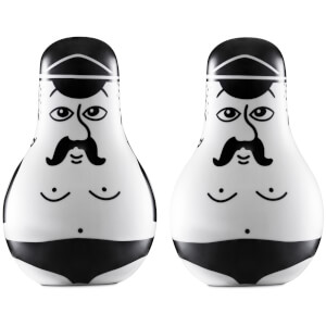 Normann Copenhagen Friends Salt and Pepper Set - Black/White