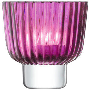 LSA Pleat Tealight Holder - 9.5cm - Heather