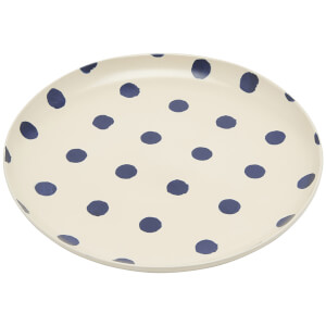 Joules Stoneware Dinner Plate - French Navy Spot