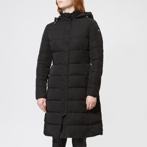 Emporio Armani Women's Long Hooded Puffa Jacket - Black