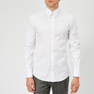 Dsquared2 Men's Stretch Poplin Pin Collar Shirt - White