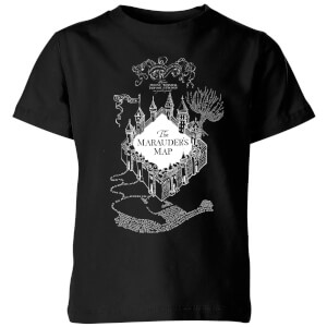 Harry Potter The Marauder's Map Kinder T-Shirt - Schwarz