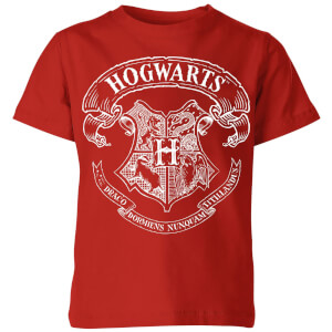 Harry Potter Hogwarts Crest Kinder T-shirt - Rood