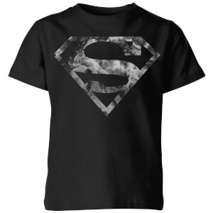 DC Originals Marble Superman Logo Kids' T-Shirt - Black