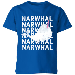 My Little Rascal Narwhal Kids' T-Shirt - Royal Blue