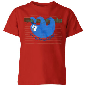 My Little Rascal Eat Sleep Eat Repeat Kids' T-Shirt - Red