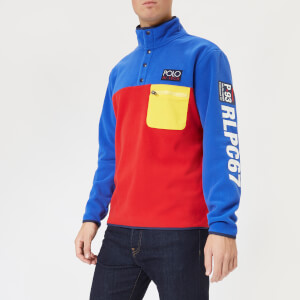 Polo Ralph Lauren Men's Paddling Fleece Jumper - Bright Royal/2000 Red