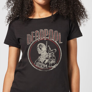 Marvel Deadpool Vintage Circle Dames T-shirt - Zwart