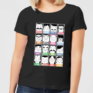 Bobs Burgers Propaganda Faces Dames T-shirt - Zwart