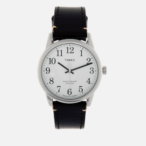 Timex Men's Easy Reader 40th Anniversary Special Edition Leather Strap Watch - Silver-Tone/Brown/Blue