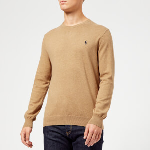 Polo Ralph Lauren Men's Crew Neck Pima Knitted Jumper - Brown Heather