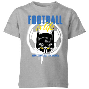 DC Batman Football Is Life Kids' T-Shirt - Grey