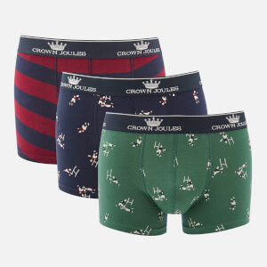 Joules Men's Crown Joules 3 Pack Boxer Shorts - Tackle